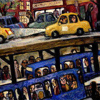 Metro Over Under NYC, oil on canvas, sold